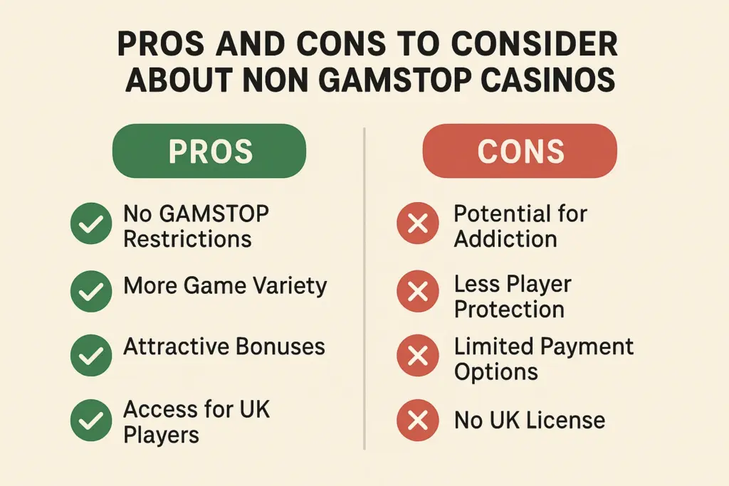 Pros and Cons to Consider About Non GamStop Casinos